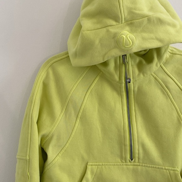 Lululemon Scuba Oversized Half-Zip Hoodie Wasabi Light Yellow Green Size XS/S - Picture 7 of 15